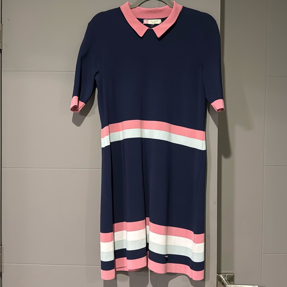 Ted Baker Navy Dress Size 2 / US 4-6